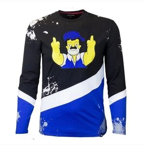 Makobi El Chapo Simpson Long Sleeve Tee - Royal God Condition
